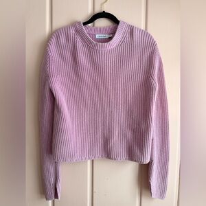 Calvin Klein Women's 100% Cotton Lilac Crew Neck Sweater